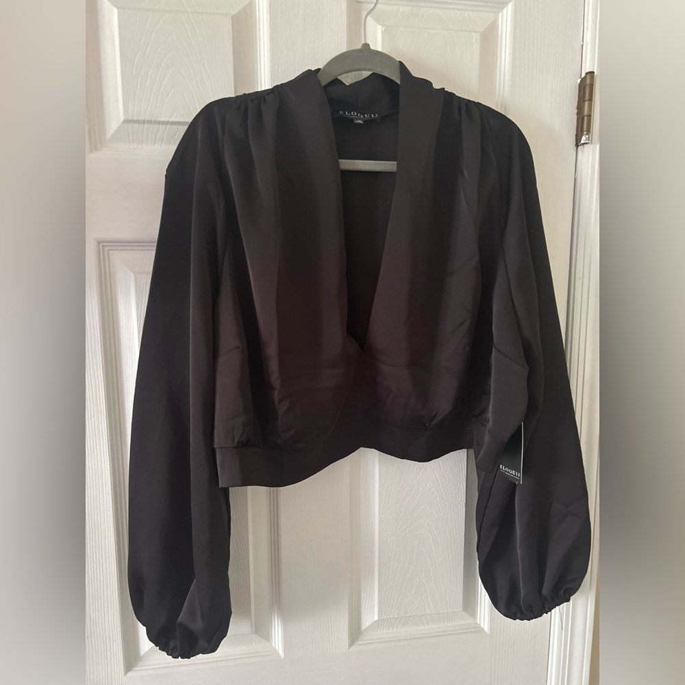 Sexy satin crop top